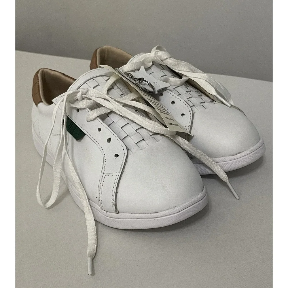 Sols Womens Shoe Size 10 White Leather Memory Foam Bety Tennis‎ Sneakers